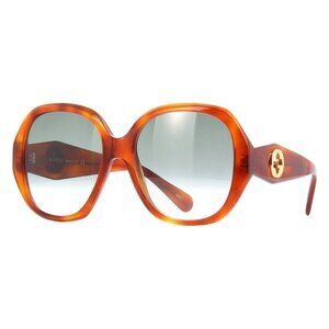 New GUCCI Havana Square GG0796S 003 Sunglasses Women